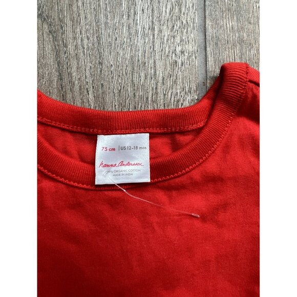 NWT Hanna Andersson Boys Red Sweatshirt And Shorts Set Sz 12-18mo - Picture 5 of 6